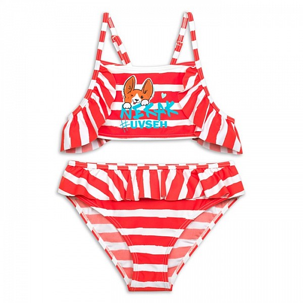 Buy Bathing suit for girls, height 116122 cm, red color Online, Price